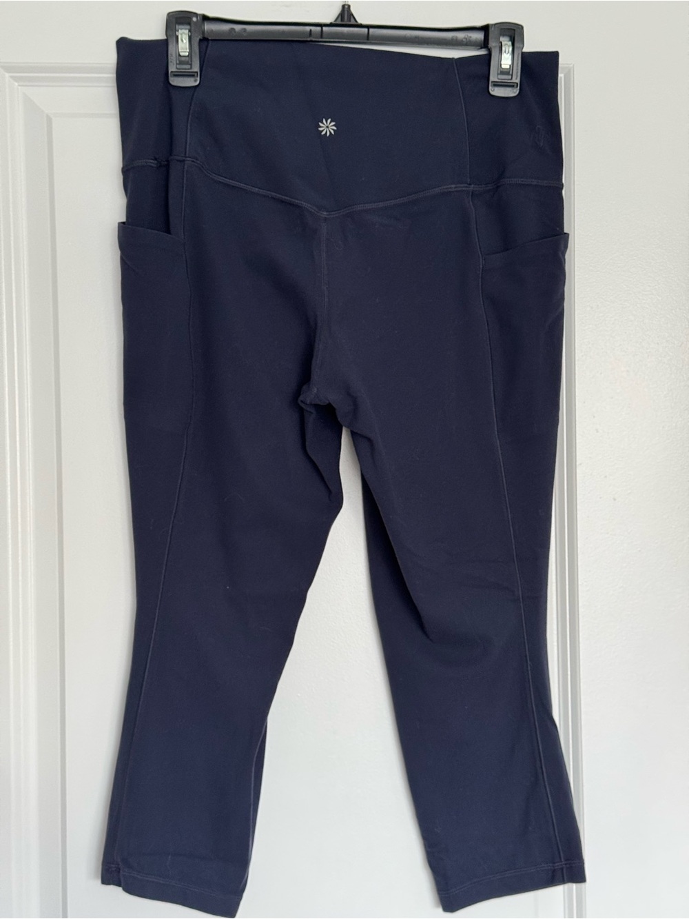 Athleta Navy Capri Leggings with Side Pockets